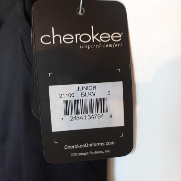 Cherokee Luxe Scrub Pants Womens Small Black Drawstring Cargo Wide Leg Nursing - Picture 4 of 12